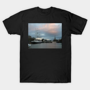 Boat at Bristol Harbour side T-Shirt